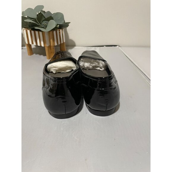 Array Women's Genuine Leather Black Patent Loafers Comfortable Slip-On Size 12M - Picture 13 of 13